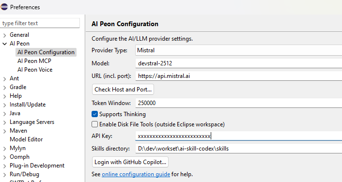 Voice Input URL field